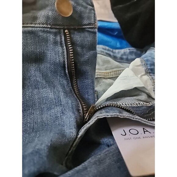 J.O.A. Jeans SZ 25 NWT Blue Denim Raw Hem Cotton Stretch Just One Answer CR50 - Picture 4 of 4